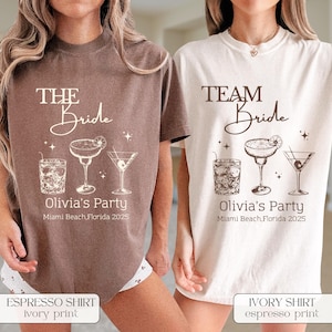 Personalized Hen Party T-Shirts: Team Bride, Bachelorette Matching Shirts