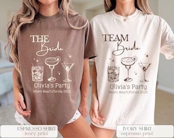 Personalized Hen Party T-Shirts: Team Bride, Bachelorette Matching Shirts