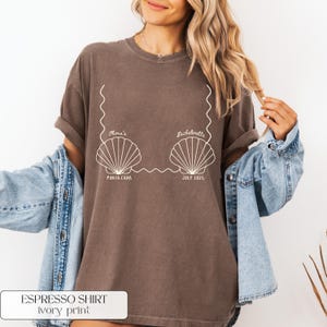 Custom Comfort Colors Bachelorette T-Shirt: Beach Mermaid Design