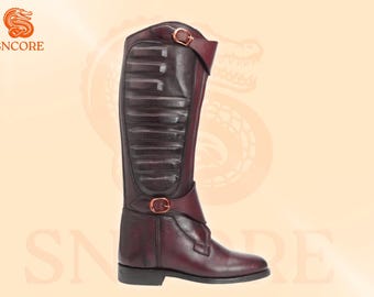 Handmade Leather Polo Boots Custom Equestrian Riding Boots