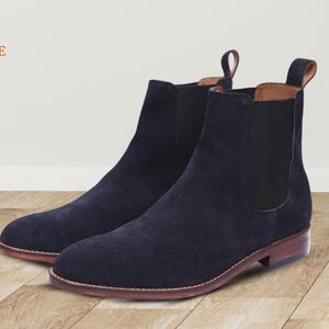 Chelsea boots suede leather shoes semi formal boots handmade British heritage Chelsea Boots best for occasions gift for him/her unisex boots