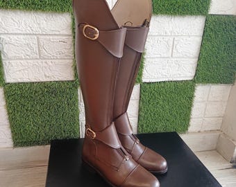 Botas de montar de cuero hechas a mano: botas de doma ecuestre personalizadas