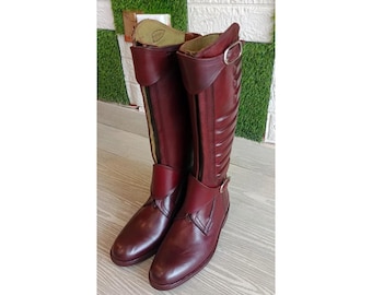 Handmade Leather Polo Boots Custom Equestrian Riding Boots