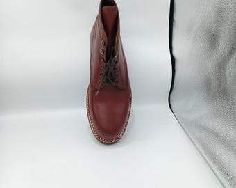 Leather Boots Smoke Jumper Boots Goodyear Welted work Boot Ankle Boots Unique gift for men women