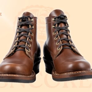 Handmade Leather Smoke Jumper Boots Goodyear Welt Construction