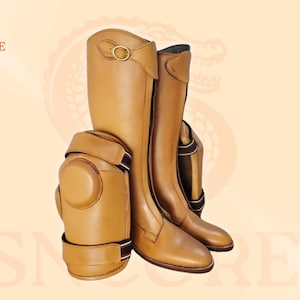 Handgefertigte Leder Reitstiefel im Stil eines Polo