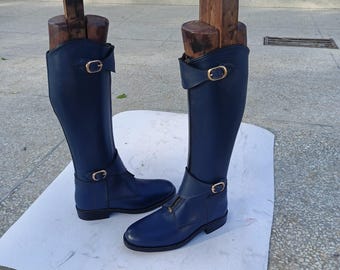 Polo-stövlar Ridstövlar i premiumläder, ridstövlar i läder, specialdesignade dressyrstövlar, hoppstövlar, present till män och kvinnor