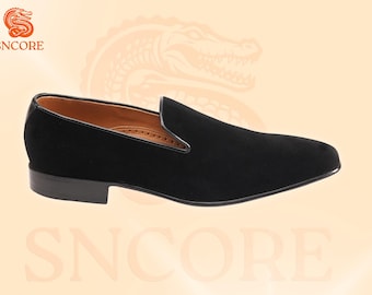 Men Velvet Loafers Slip on shoes Men's Wedding Shoes Slipper Loafers Unique gift for Men