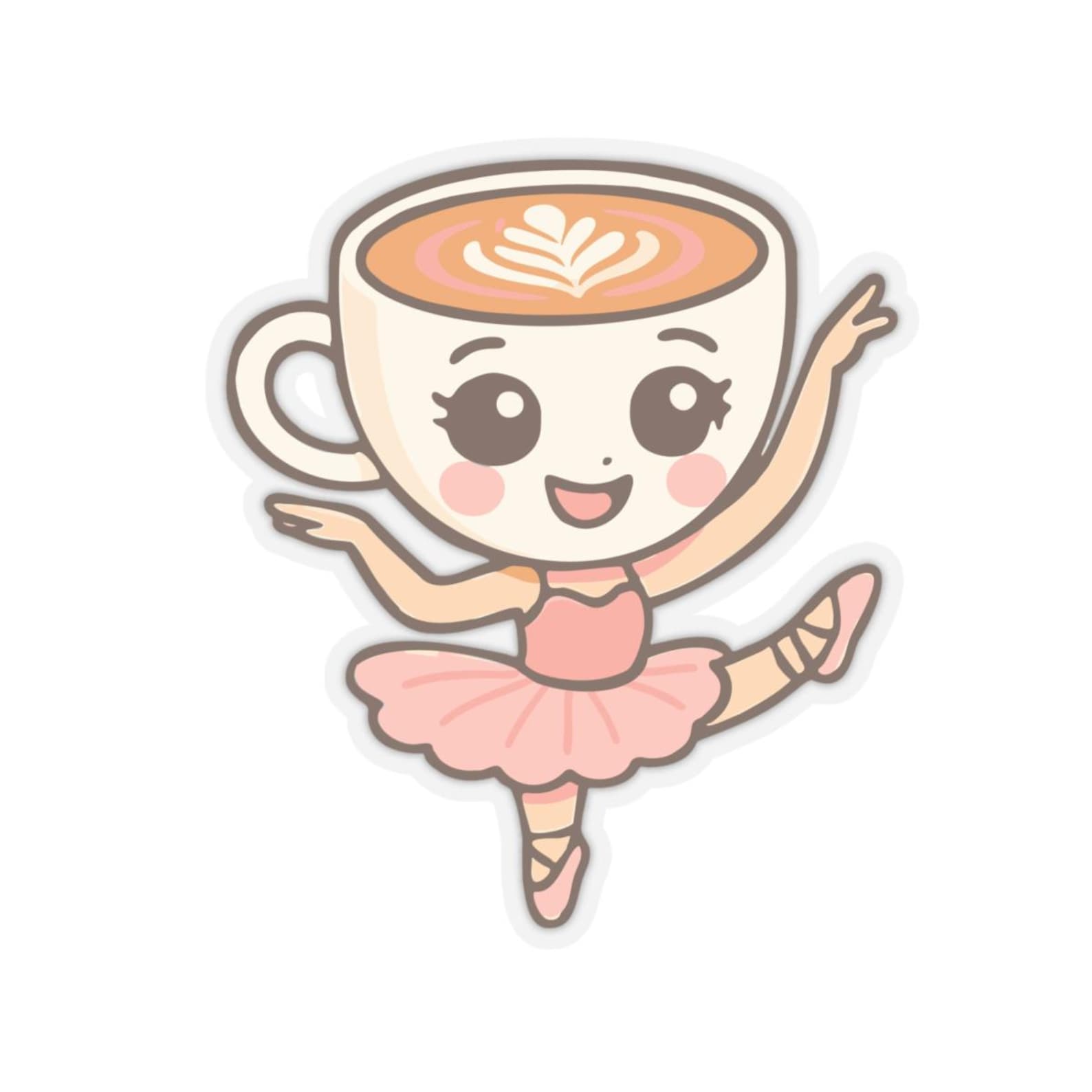 Ballerina Cappuccina Sticker: Kawaii Ballet Gremlin Vinyl Decal - Etsy