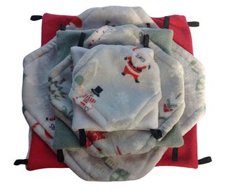 Hamac double rongeur rat, cochon d’Inde, furet, octodon , 3 tailles 20,30,40 cm ,polaire personnalisable  hamac cage NAC fait main