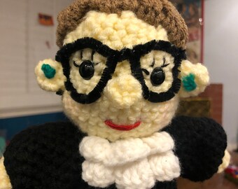 ruth bader ginsburg crochet doll