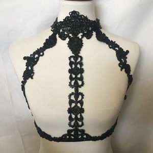 Masquerade 3D Handmade black latex rubber harness