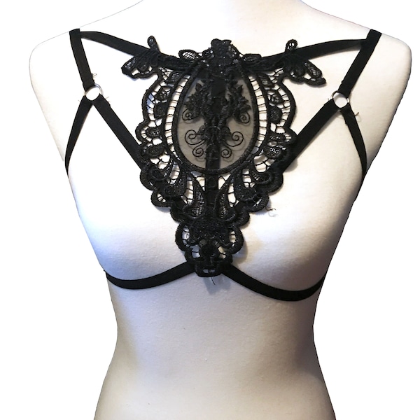 Royalty Black Lace Harness Top