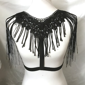 Fringe Black Lace Harness Top