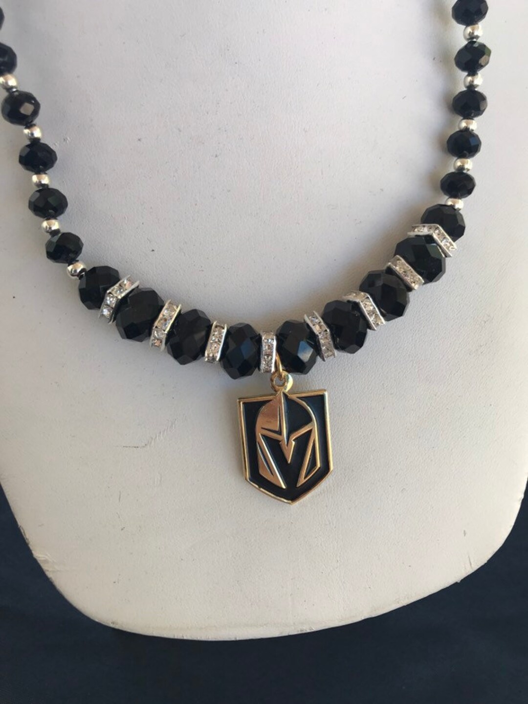 Las Vegas Golden Knights VGK Beaded Necklace Etsy