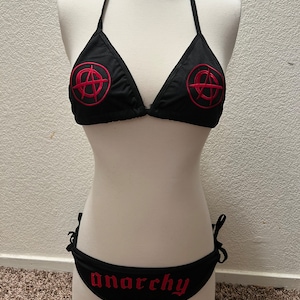 Anarchy goth punk swimsuit bikini