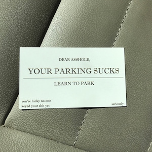 Uw parking zuigt buiness kaarten