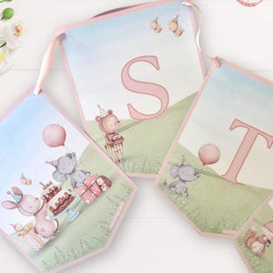 Banner con nome ed età del festeggiato-Party kit Primavera