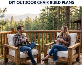 Planos para construir una silla de exterior: carpintería moderna de 2x4 (descarga digital)