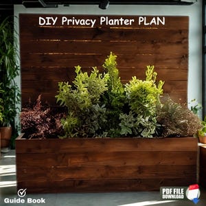 DIY Sichtschutz Pflanzgefäße mit Schritt-für-Schritt-Anleitung - Holzbearbeitungspläne für Anfänger, Blaupausen für Pflanzgefäß