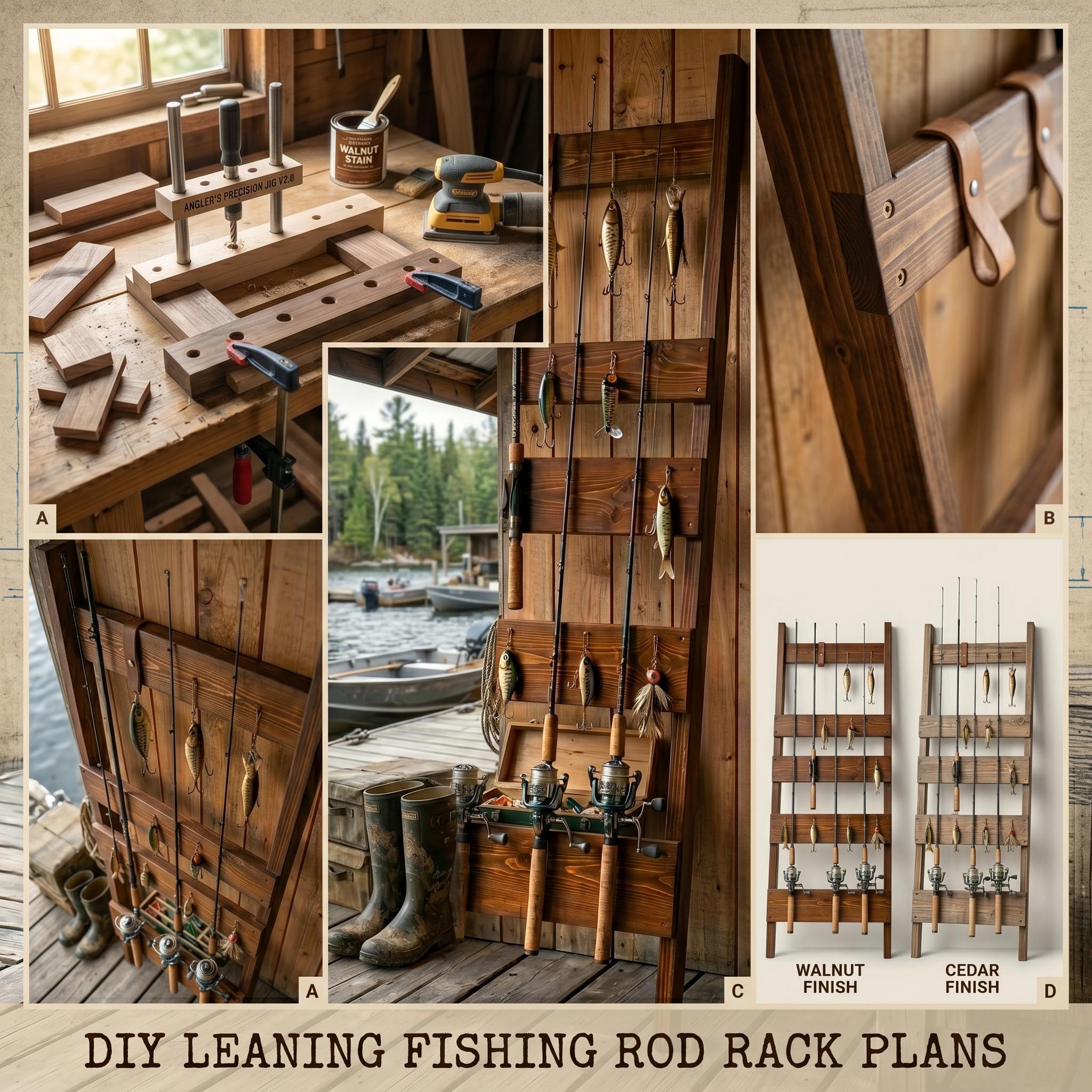 wood plans for fishing rod holder PLUSINNO V12 Holders Garage, Vertical Fishing Pole Holders Wooden Round Floor Stand, Fishing Rod Rack Holds up to 12 Rods or Fishing Nets Storage Organizer Racks, Fishing Fishing Rod Holder Wood Plans