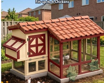 DIY Chicken Coop Plans – Backyard Hen House for 6 Chickens (PDF)