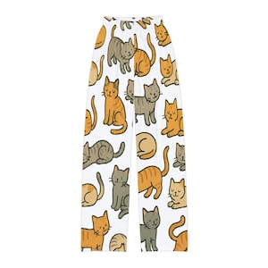 Cat Pattern Kids Lounge Pants | Cat Obsession, Animal Youth Special Interest All-Over Print Autism Friendly