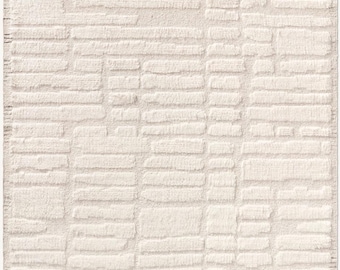 Hooglaagpolig vloerkleed| Hedendaags minimalistisch woonkamertapijt| Boho-tapijt| Tribal vloerkleed met structuurpatroon 6 x 9 8 x 10 9 x 12 12 x 15 aangepast formaat