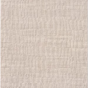 Hand Knotted Wool Rug: Geometric Design, New Zealand Wool, 10x14