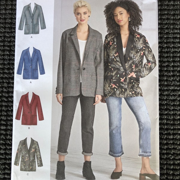 Simplicity 8697 Misses Oversized Blazer with Front Variations Sewing Pattern Size 20-28 UNCUT