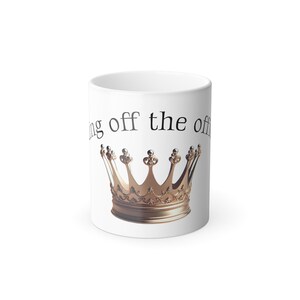 Royal Crown Farbwechsel Becher, Lustiges Geschenk für Kaffee-Liebhaber, Einzigartige Teebecher für Geburtstage, Home Office Dekor, Hochzeitsgeschenke