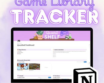 QuestShelf / Notion Gaming Library Tracker per giocatori intenzionali