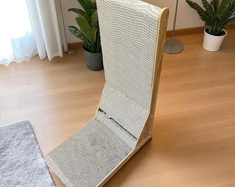 Corner Cat Scratcher with Ball Toy | L-Shaped Sisal Cat Scratch Pad | Wall & Floor Cat Furniture | Interactive Cat Toy for Indoor Cats