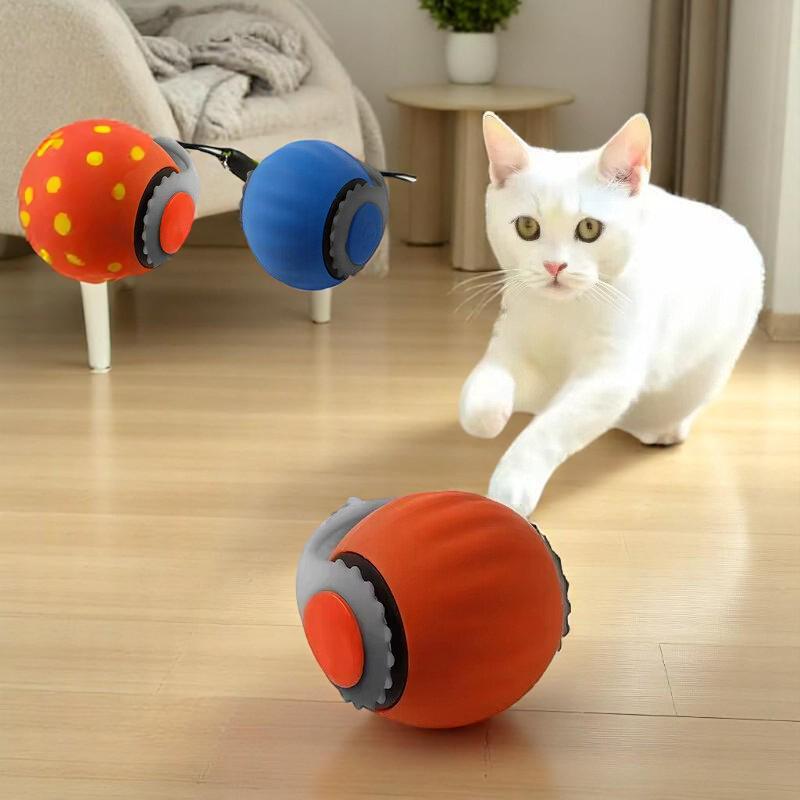 Raccoon Tail Ball With Ferret Tail Cat Toy Ball With Tail