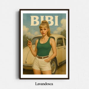 Póster retro de Bibi Blocksberg: Poder de la bruja digital de alta calidad en PDF | Arte mural vintage de los 70 para descargar