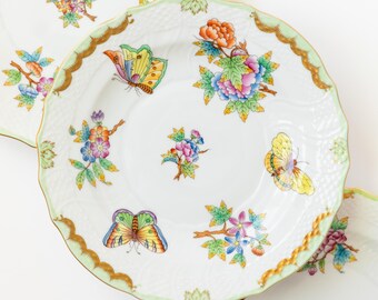 Herend Queen Victoria Dessert / Salad Plate: Hand-painted