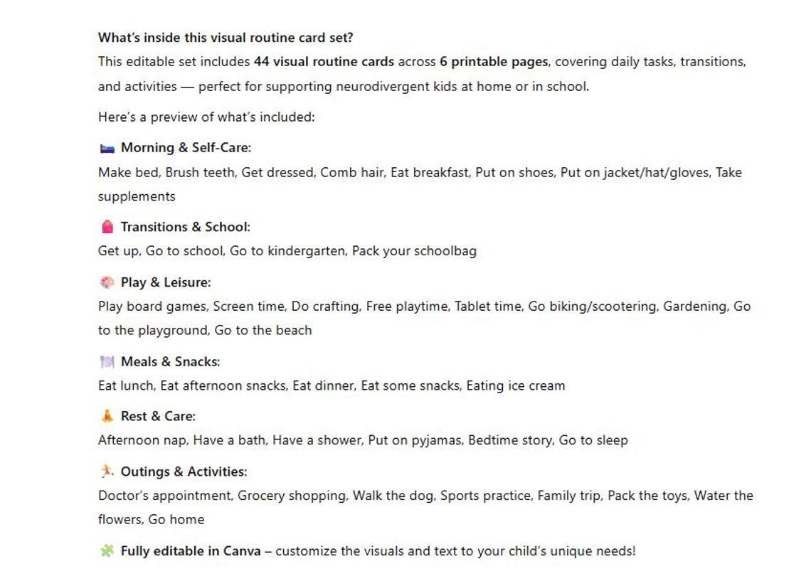 Editable Daily Routine Visual Cards: Autism Communication Support (PDF ...