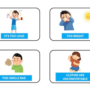 Sensory Overload and Regulation Cards for Autism and ADHD | Printable Visual Cue Toolkit | Editable PDF for Kids