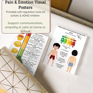 Pain & Emotion Posters for Nonverbal Kids | Editable A3 Visual Charts | Autism Communication Support Bundle