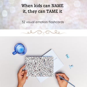 32 carte delle emozioni modificabili per bambini / Schede didattiche stampabili sulle emozioni visive / Emozioni positive e negative