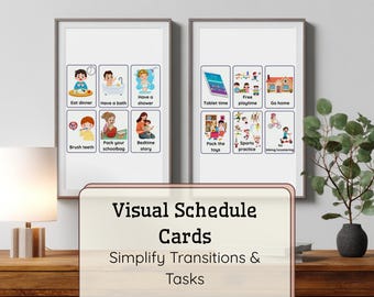 Editable Daily Routine Visual Cards: Autism Communication Support (PDF)