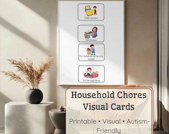 Visual Household Chores Flashcards for Autism & ADHD (PDF)