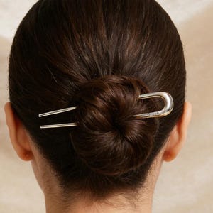 Épingle à cheveux française en métal classique fine, épingle à cheveux sculptée avec nom personnalisé, cadeau attentionné, anniversaire pour elle