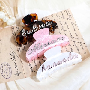 Custom Name Hair Claw Clip,Personalized Hair Decoration,Custom Name Hair Accessory,Anniversary Gift,Wedding,Bride Gift,Bridesmaid,Wife,Woman