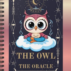 Whimsical Owl Notebook: Tarot-Inspired Journal for Creatives