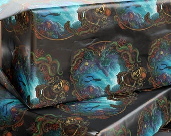 Skeleton Diver Wrapping Paper
