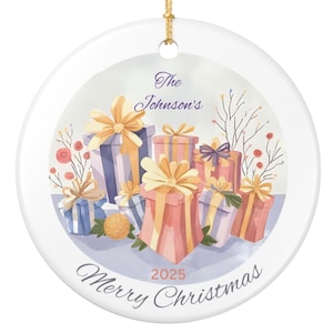 Personalized Ceramic Christmas Ornament: Custom Holiday Keepsake
