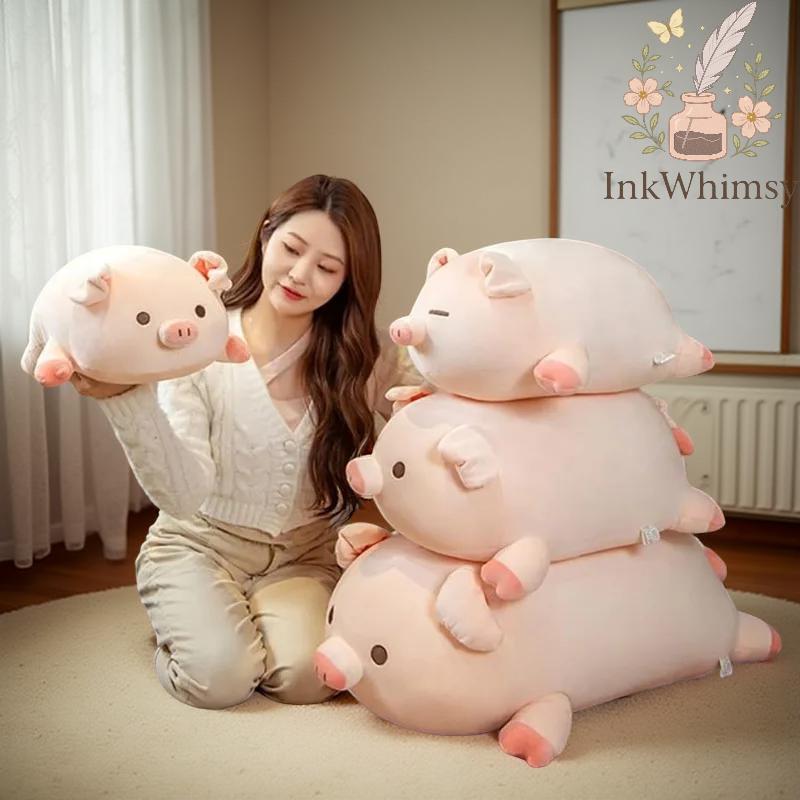 Alasum Cuscino Animale Forma Di Maiale Decorazione Per Divano E Auto Cuscino Abbraccio Per Camera Da Letto - Foto 3