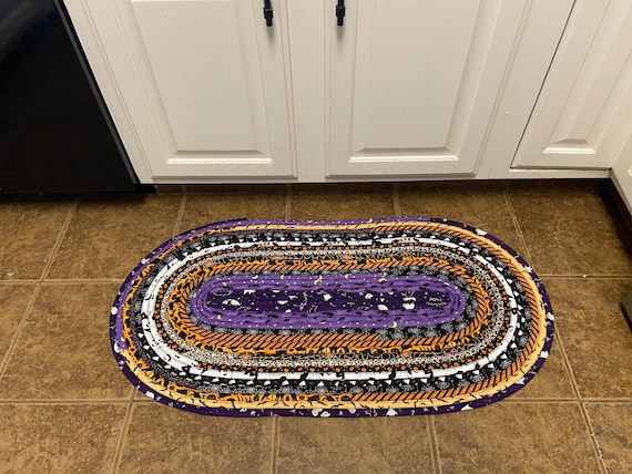Jelly Roll Rug, Halloween fabric rug, Halloween rug, decorative rug, home decor, handcrafted rug