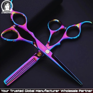 Professional 6&quot; Barber Scissors – Premium Japanese Steel Hair Cutting Shears – Salon & Home Hairdressing Tool